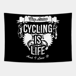 Cycling Is Life Creative Job Typography Design Tapestry