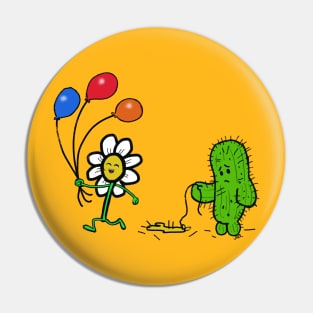 happy daisy, sad cactus Pin