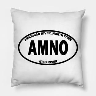 American River, North Fork, Wild River oval Pillow