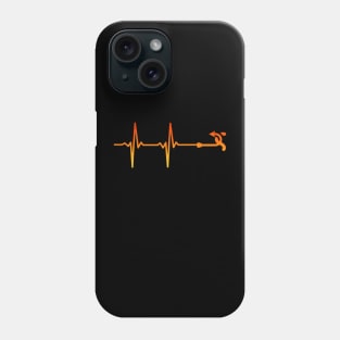 fishing hook heartbeat Orange Phone Case