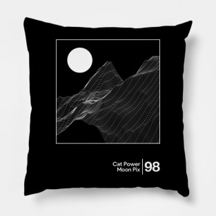 Cat Power - Moon Pix / Minimalist Artwork Design Pillow