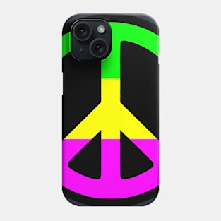 Peace Sign  - neon Phone Case