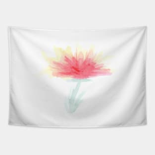 Watercolor pink flower, summer and nature, art decoration, sketch. Illustration hand drawn modern Tapestry