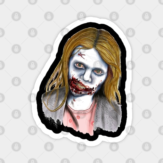 zombie Girl Magnet by Northern Coven Apparel