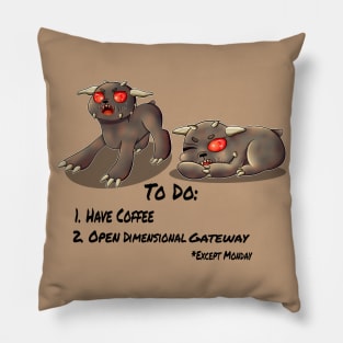 Tiny Terrors To Dos - Light Colors Pillow