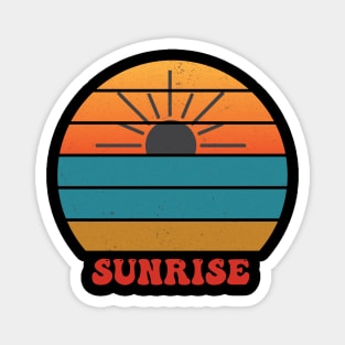 sunrise retro illustration Magnet