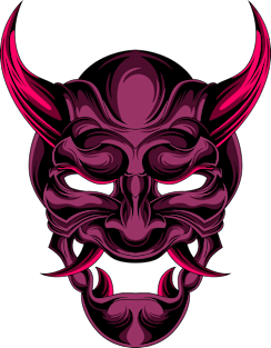 PURPLE DEMON MASK Magnet