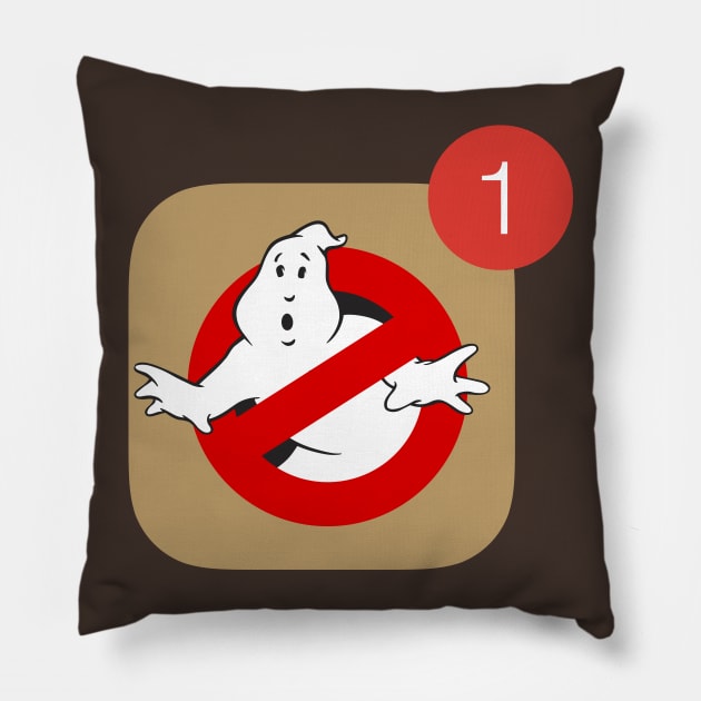 WHO YOU GONNA CALL notification Pillow by LuksTEES