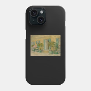 Exterior of a Restaurant in Asnières Phone Case