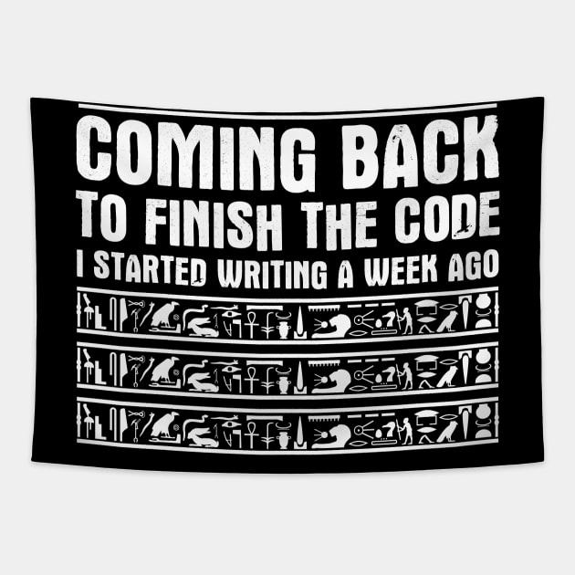 Programmer Joke Developer Coding Coder Tapestry by DesignatedDesigner
