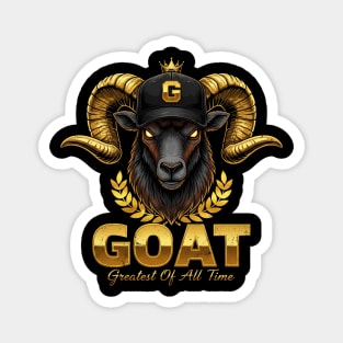 GOAT - Greatest of all Time - Black and Gold Magnet
