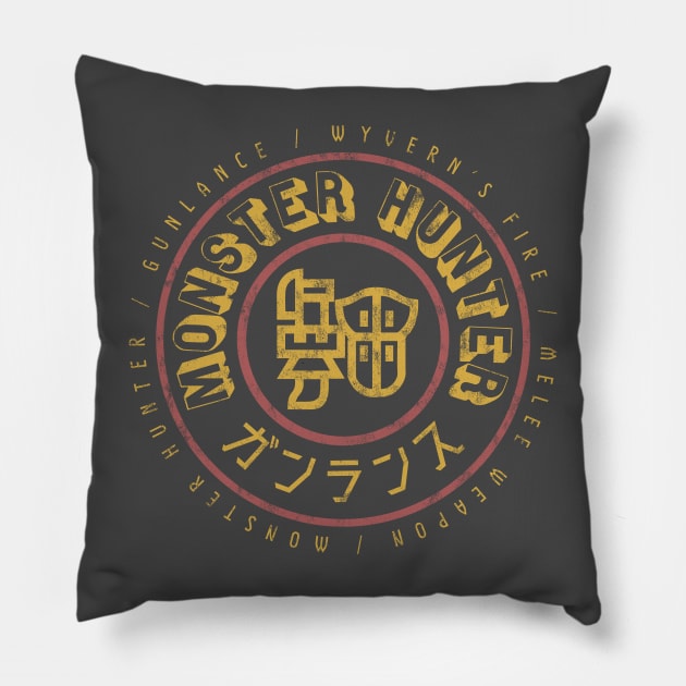 Monster Hunter Gunlance Pillow by StebopDesigns