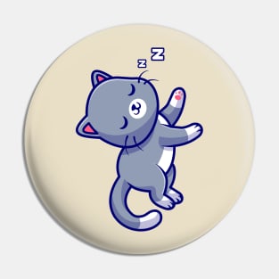 Cute Cat Sleeping Cartoon Pin