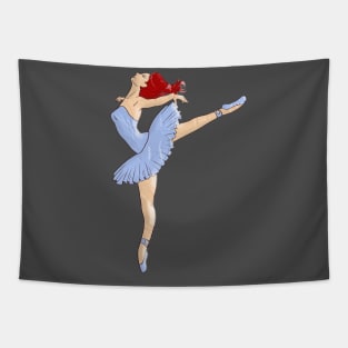 Ballerina girl dancing Tapestry