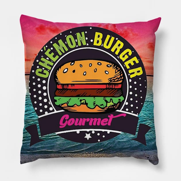 CHEMON BURGER GOURMET LOVE! Pillow by btxthestore