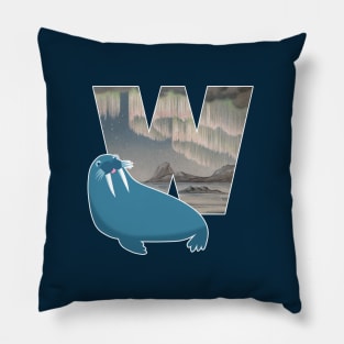 W is for Walrus Pillow