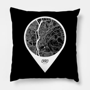 Cairo, Egypt City Map - Travel Pin Pillow