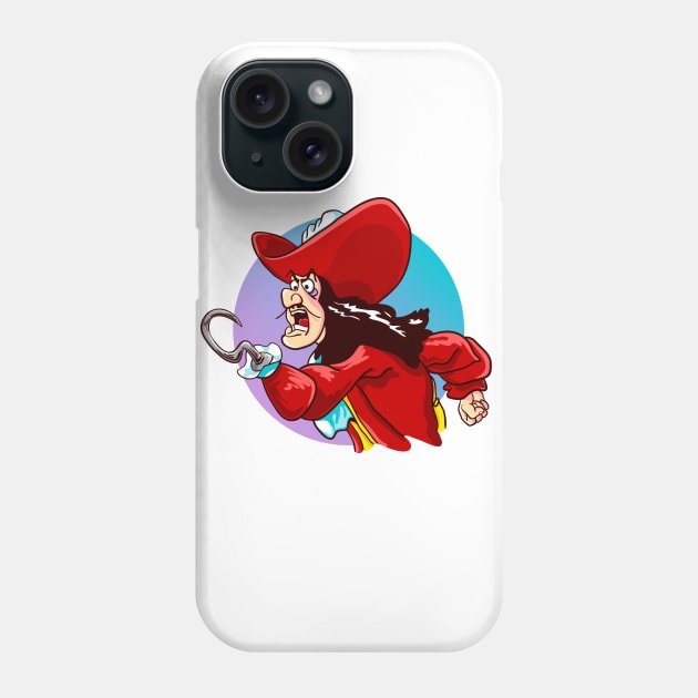 Captain Hook's Rage Phone Case by plaidmonkey