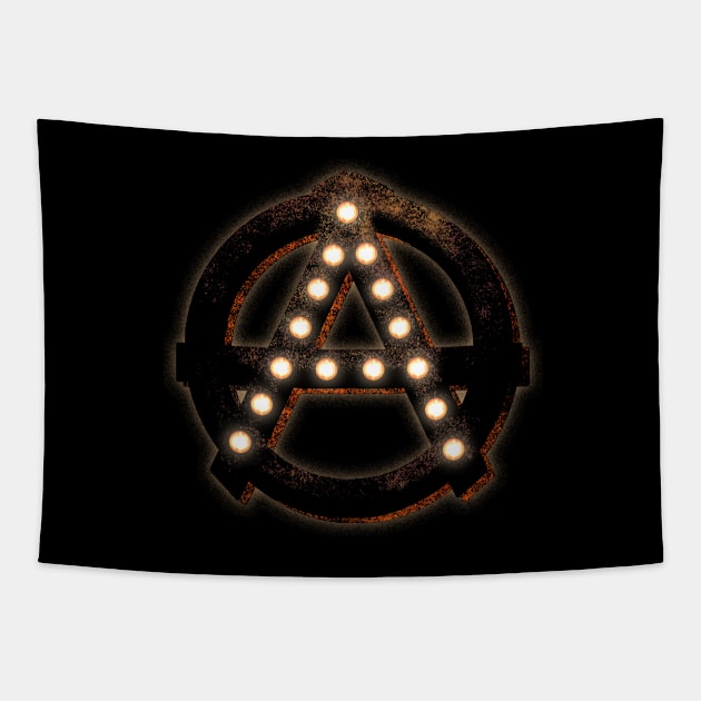 Marquee Anarchist Tapestry by bronzarino