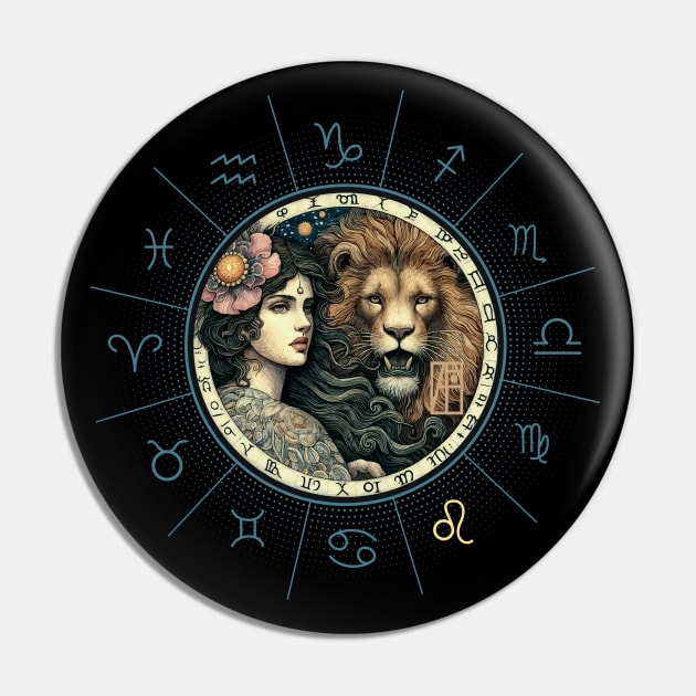 ZODIAC Leo - Astrological LEO - LEO - ZODIAC sign - Van Gogh style - 3 Pin by ArtProjectShop