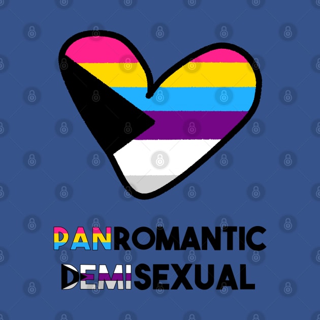 LGBT- Panromantic Demisexual Heart by Vtheartist