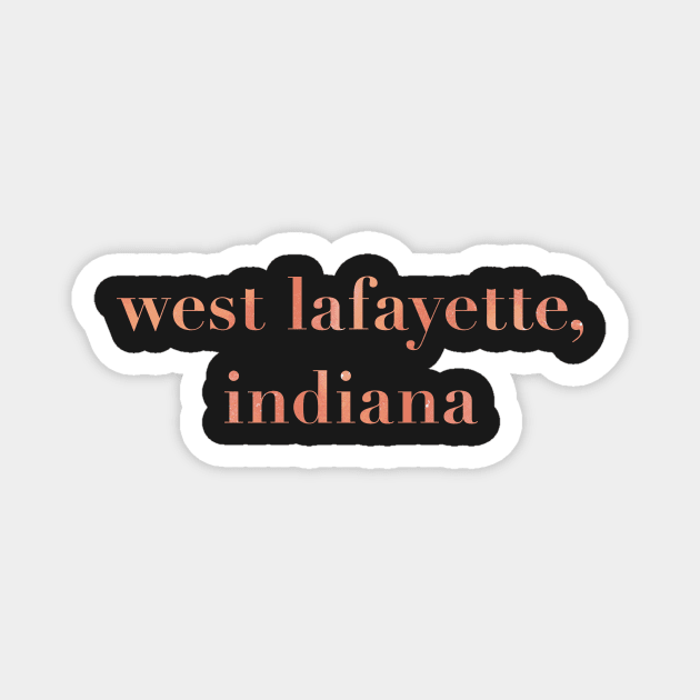 West Lafayette, Indiana Magnet by quirkyandkind