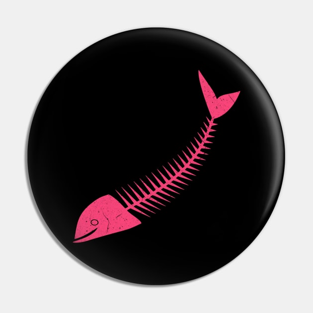 Fishbones - pink Pin by PharaohCloset