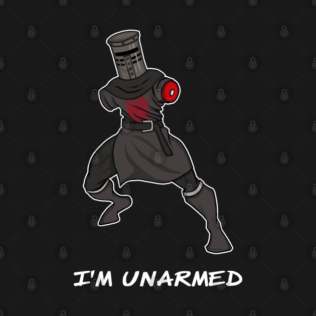 Funny Unarmed Knight Graphic Design by getsomegraphix