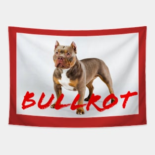 Bullrot Chien Orange et Nom Tapestry