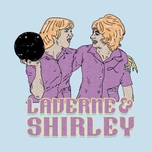 Retro Laverne and Shirley Fan Art Design T-Shirt