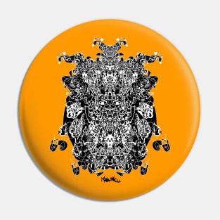 Rorschach psychedelic fantasy Pin