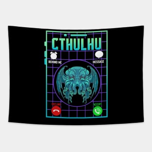 Funny The Call Of Cthulhu Dark Occult Goth Pun Tapestry