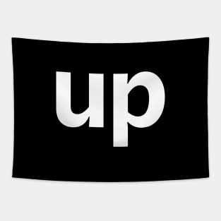 Up Minimal Typography White Text Tapestry