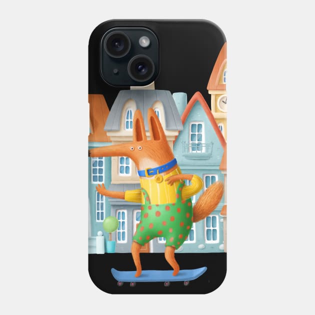 Skateboarding Dog Phone Case by CaptainPixel