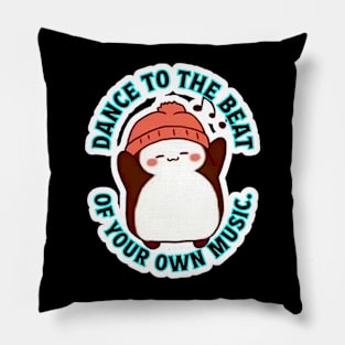 Groovenguin - Dance to the Beat of Your Own Music Pillow