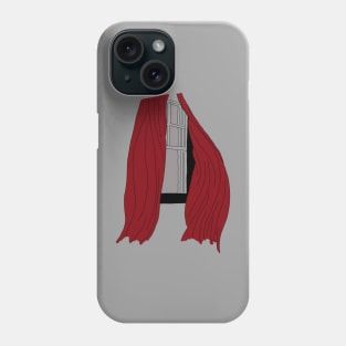 Open Window Red Curtains Phone Case