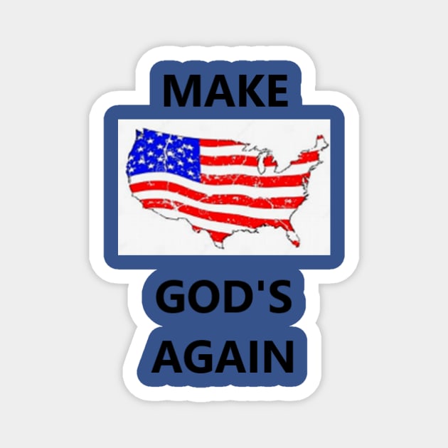 Make America God's Again Magnet by Isaiah 5:20 Tees