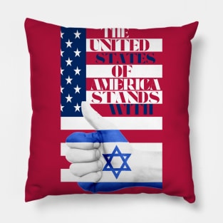 America Stands With Israel Pillow