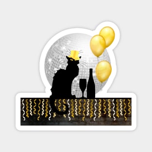 Chat Noir New Year Eve Magnet