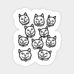 Happy Cheery Smiling Cats Magnet