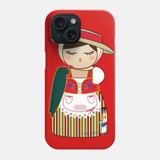 Kokeshi Canary doll Phone Case