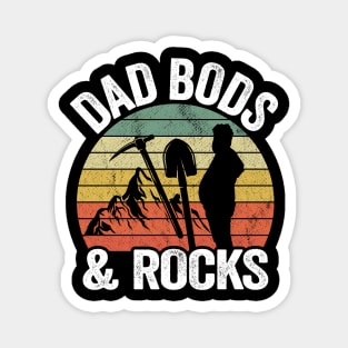 Dad Bods & Rocks Rock Collector Daddy Retro Funny Geologist Magnet