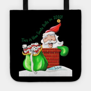 Santa Claus with Essential Toilet Paper Gift V1 Tote