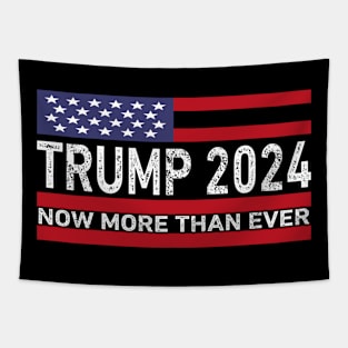 Trump 2024 Now More Than Ever US Flag Vintage Tapestry