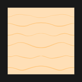 Pastel Orange Waves T-Shirt