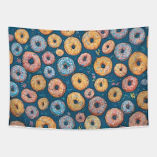 Delight Cartoonish Sprinkle Sweet Donut Pattern Tapestry