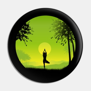 Tree pose - yoga - meditation Pin