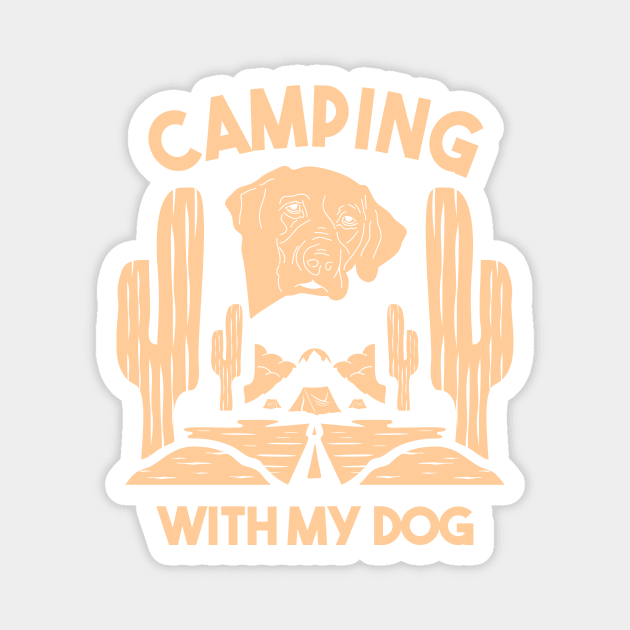 Wanderlust Paws: Camping with My Dog in the Mountains Magnet by Arteresting