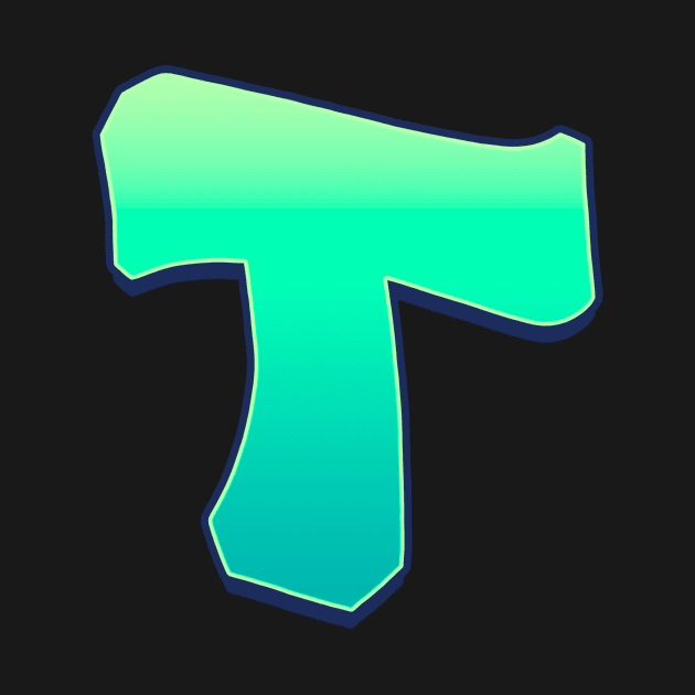 Letter T - Green fade by dmitri-art