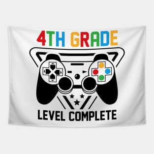 4th Grade Level Complete Gamer Boys Graduation Gifts Tapestry